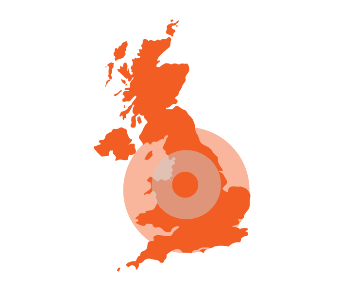 UK Map apprenticeships orange