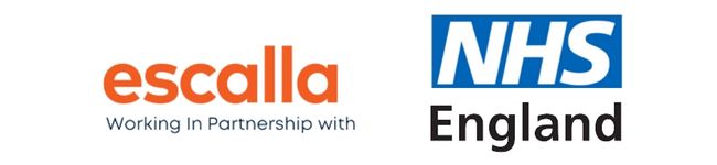 NHS and escalla logos